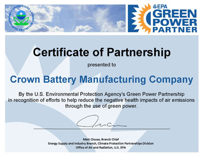 Crown-Battery-Manufacturing-Company_GPP-Certificate